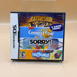 Battleship/Connect Four/Sorry!/Trouble [DS] Tested [Box and Manual Only]