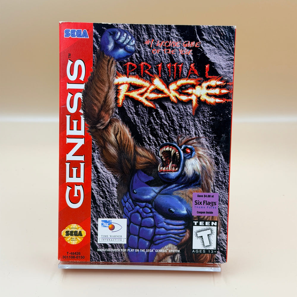 Primal Rage [Sega Genesis] Tested & Cleaned [Complete in Box]